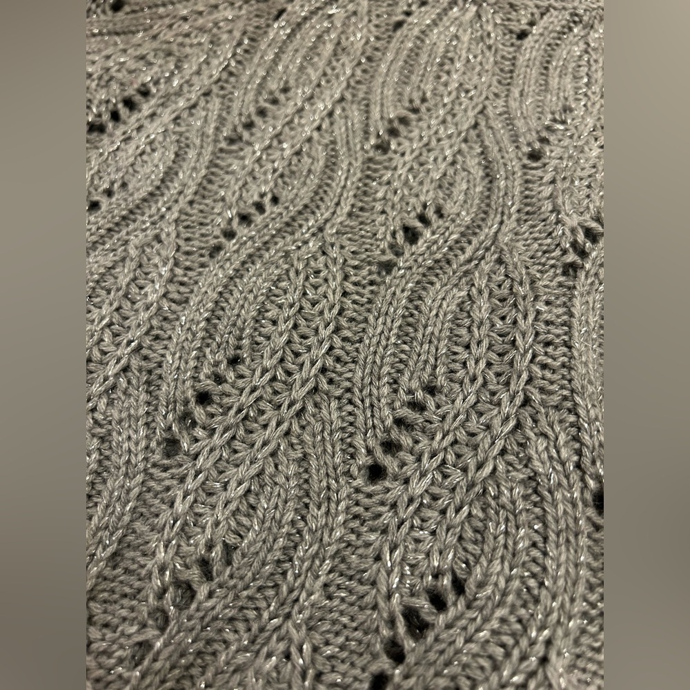 LUCKY BRAND CABLE STITCH SHINE PULLOVER SWEATER - Picture 4 of 6
